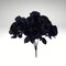 Black Rose Bush – 20" Artificial Fabric Roses & Buds-FN171902